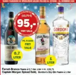 Købmandsgården Fernet-Branca Captain Morgan Spiced Gold Gordon's Dry Gin tilbud