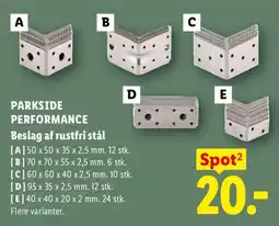 Lidl Parkside Performance Beslag af rustfri stål tilbud