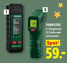 Lidl Parkside fugtmåler infrarødt termometer tilbud