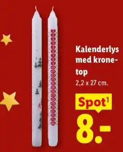 Lidl Kalenderlys med krone-top tilbud