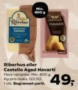 Kvickly Riberhus eller Castello Aged Havarti tilbud