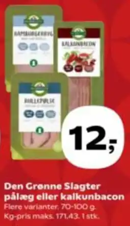 Kvickly Den Grønne Slagter pålæg eller kalkunbacon tilbud