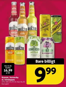 Løvbjerg Breezer, Somersby el. Schweppes tilbud