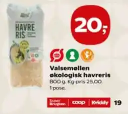 Kvickly Valsemollen økologisk havreris tilbud