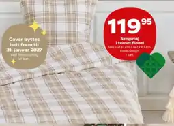 Kvickly Sengetøj i ternet flonel tilbud
