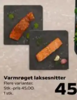 Kvickly Varmrøget laksesnitter tilbud