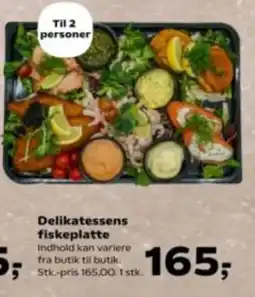 Kvickly Delikatessens fiskeplatte tilbud
