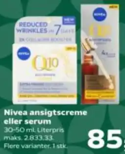 Kvickly Nivea ansigtscreme eller serum tilbud