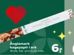 Kvickly Änglamark bagepapir i ark tilbud