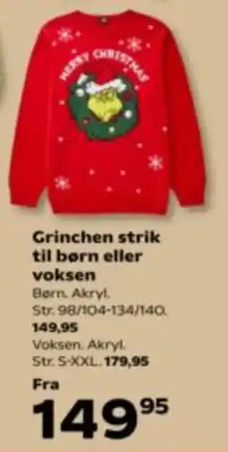 Kvickly Grinchen strik tilbud