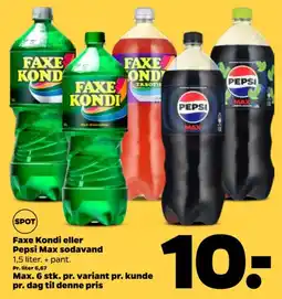 Netto Faxe Kondi eller Pepsi Max sodavand tilbud