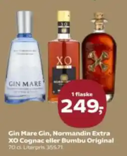Kvickly Gin Mare Gin, Normandin Extra XO Cognac eller Bumbu Original tilbud