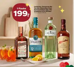 Kvickly Cointreau Tanqueray No. Ten Gin Matusalem Gran Reserva 15 Rom eller The Singleton 12 års Whisky tilbud