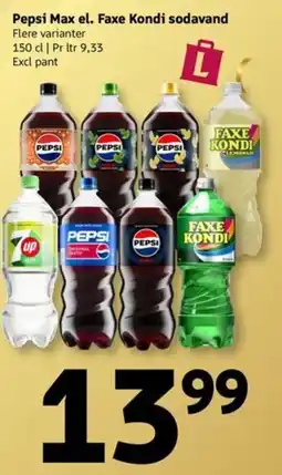 Løvbjerg Pepsi Max el. Faxe Kondi sodavand tilbud