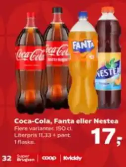 Kvickly Coca-Cola, Fanta eller Nestea tilbud