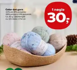 Kvickly Color dot garn tilbud