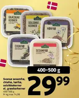 Løvbjerg Svansø sesamfrø, chiafrø, hørfrø, solsikkekerner el. græskarkerner tilbud