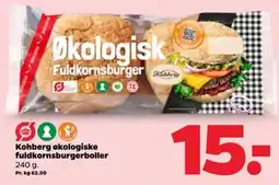 Netto Kohberg økologiske fuldkornsburgerboller tilbud