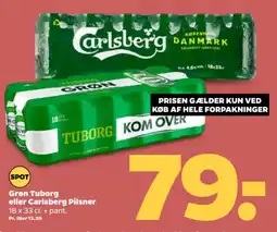 Netto Grøn Tuborg eller Carlsberg Pilsner tilbud
