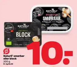 Netto Naturli' smørbar eller block tilbud