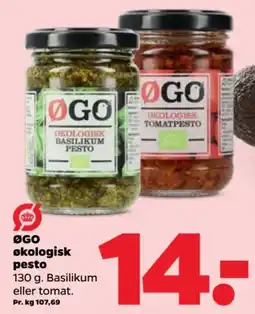 Netto ØGO økologisk pesto tilbud
