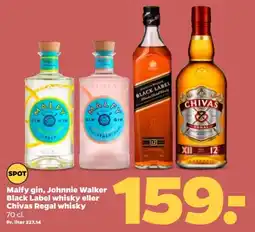 Netto Malfy gin, Johnnie Walker Black Label whisky eller Chivas Regal whisky tilbud