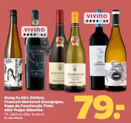 Netto Kung Fu Girl, Elettra, Francois Martenot Bourgogne, Pago de Fuentecojo Tinto eller Pulpo Albarino tilbud