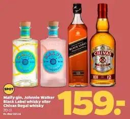 Netto Malfy gin, Johnnie Walker Black Label whisky eller Chivas Regal whisky tilbud