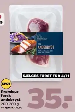 Netto Premieur fersk andebryst tilbud