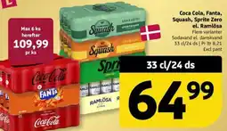 Løvbjerg Coca Cola, Fanta, Squash, Sprite Zero tilbud