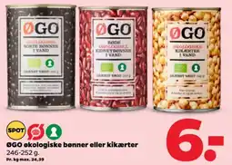 Netto ØGO økologiske bønner eller kikærter tilbud