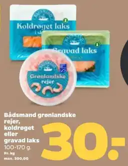 Netto Bådsmand grønlandske rejer, koldrøget eller gravad laks tilbud