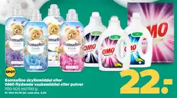 Netto Bamseline skyllemiddel eller OMO flydende vaskemiddel eller pulver tilbud