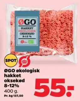 Netto ØGO økologisk hakket oksekød tilbud