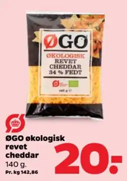Netto ØGO økologisk revet cheddar tilbud