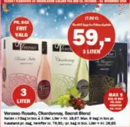 Købmandsgården Verosso Rosato, Chardonnay, Secret Blend tilbud