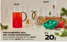 Kvickly Isterningbakke, glas eller kande med julefigur tilbud