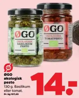 Netto ØGO økologisk pesto tilbud