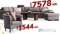 Daells Bolighus Hjørnesofa tilbud