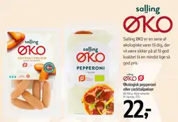 Føtex Salling ØKO Økologisk pepperoni eller cocktailpølser tilbud