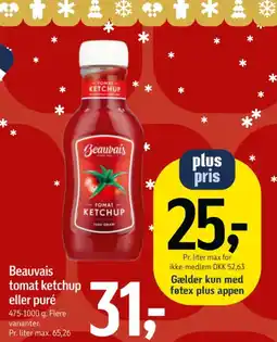 Føtex Beauvais tomat ketchup tilbud