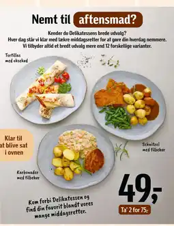 Føtex Delikatessen middagsretter tilbud