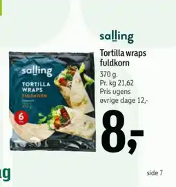 Føtex Salling tortilla wraps fuldkorn tilbud