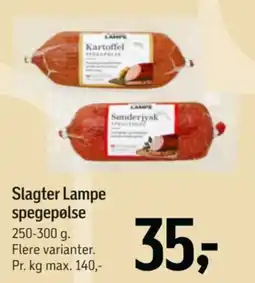 Føtex Slagter Lampe spegepølse tilbud