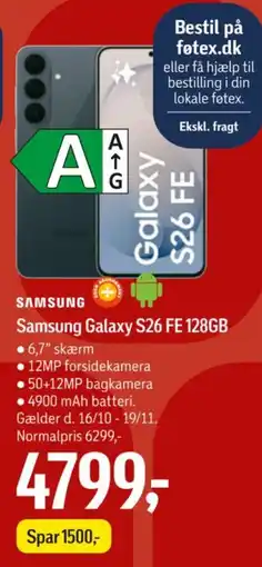 Føtex Samsung Galaxy S26 FE 128GB tilbud