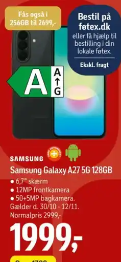 Føtex Samsung Galaxy A27 5G 128GB tilbud