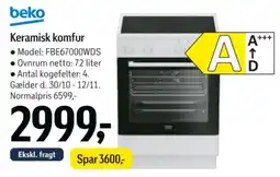 Føtex Beko keramisk komfur tilbud