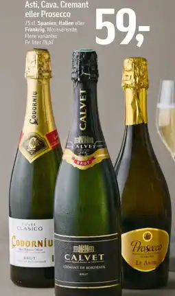 Føtex Asti, Cava, Cremant eller Prosecco tilbud