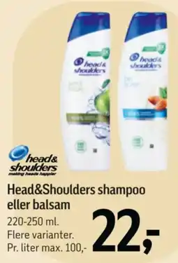 Føtex Head&Shoulders shampoo eller balsam tilbud