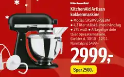 Føtex KitchenAid Artisan køkkenmaskine tilbud